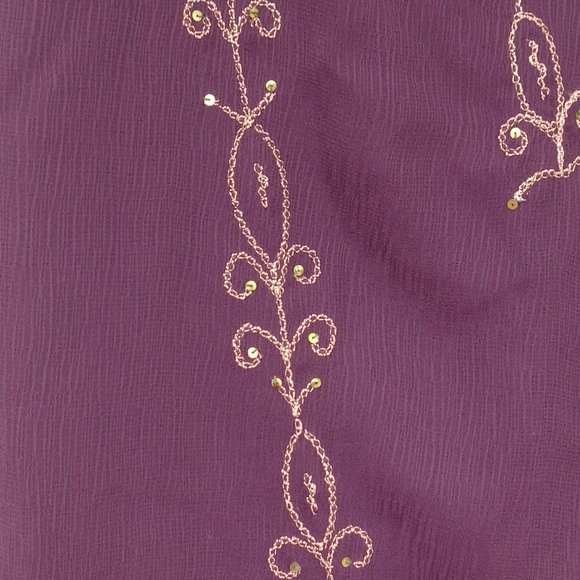 Vintage Y2K  skirt w/ slit metallic & sequin accent size 2P - Picture 5 of 14